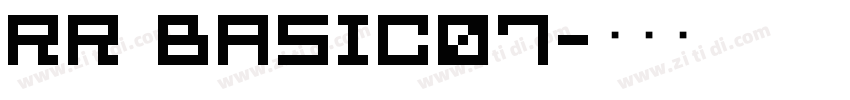 rr basic07字体转换